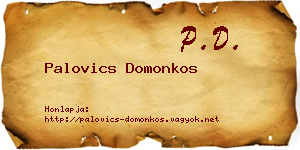 Palovics Domonkos névjegykártya