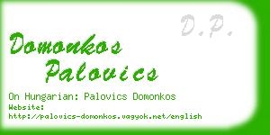 domonkos palovics business card